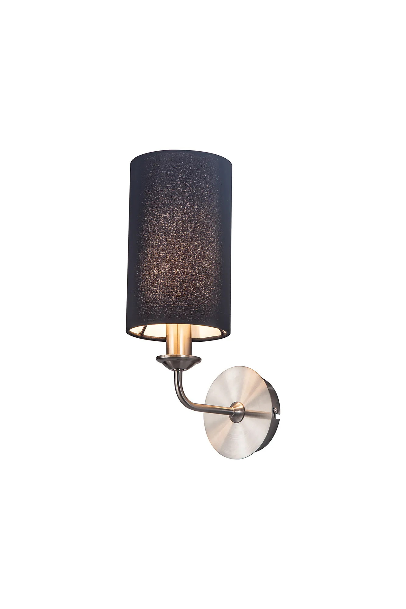 DK0061  Banyan Wall Lamp 1 Light Satin Nickel; Black